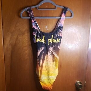 Calvin Klein Beach Please One Piece Swimsuit Size Large